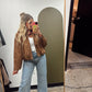 Ivey Bubble Hem Jacket (Camel)