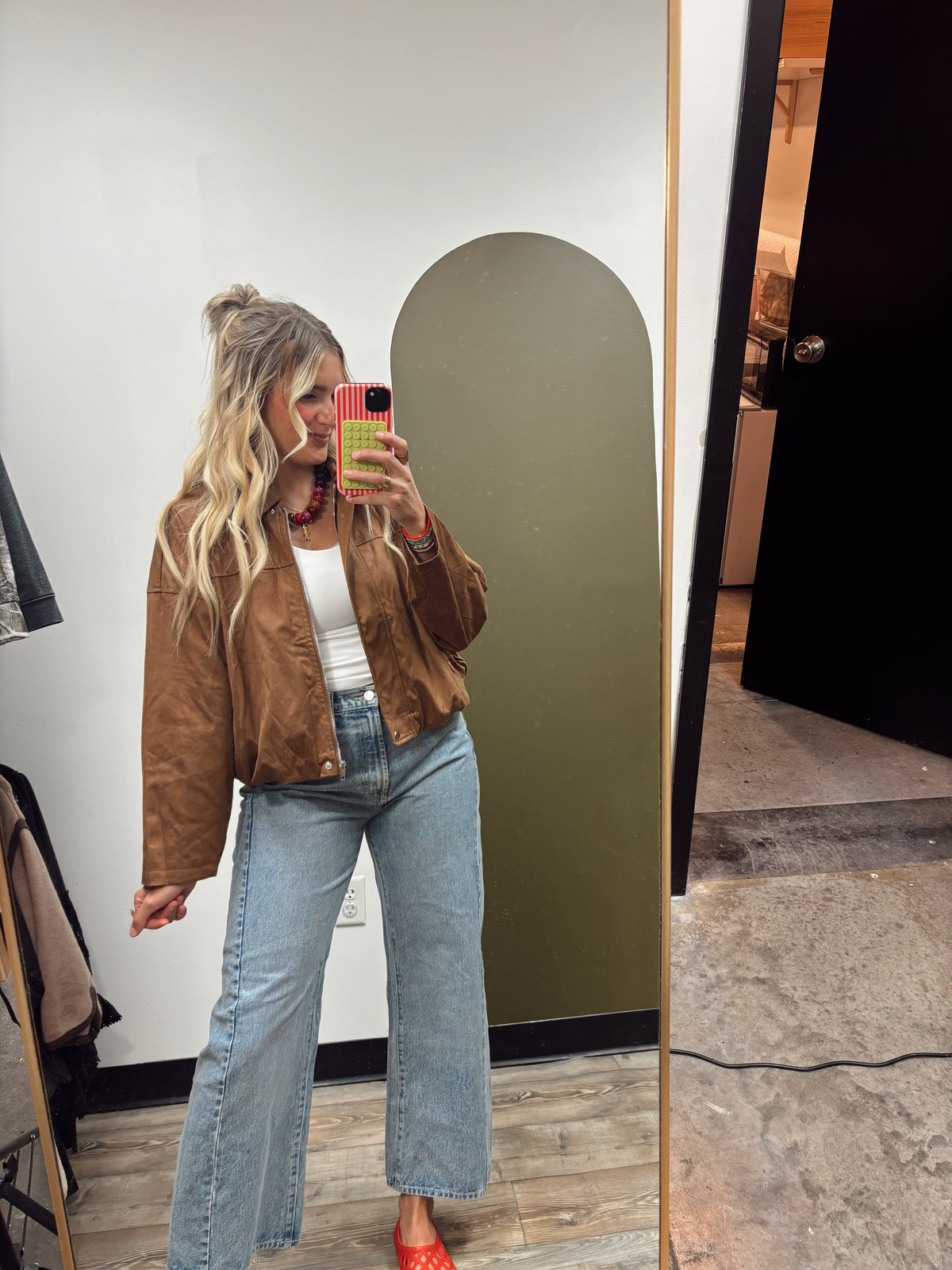 Ivey Bubble Hem Jacket (Camel)