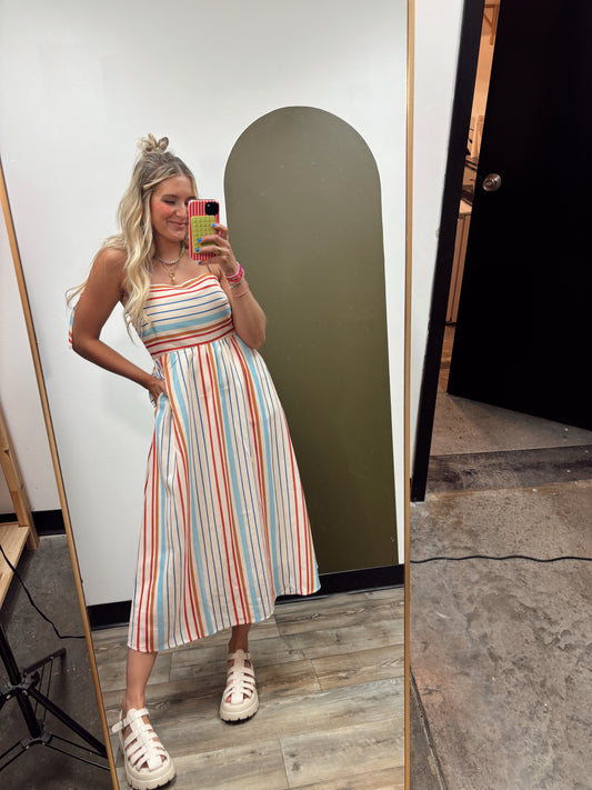 Josie Stripe Maxi Dress (Multi)
