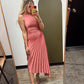 Total Eclipse Pleat Dress (Rose)