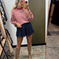 Jayhawk Stitch Stripe Top