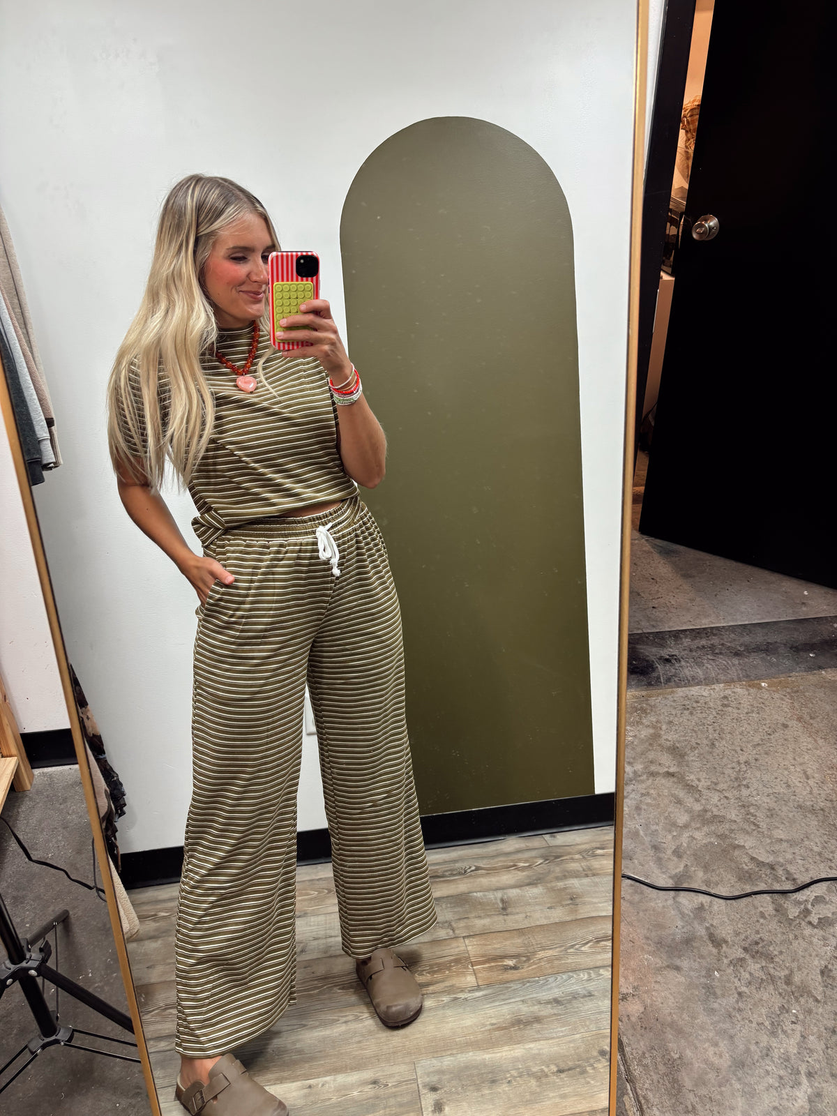 Everyday Ease Stripe Set (Olive)