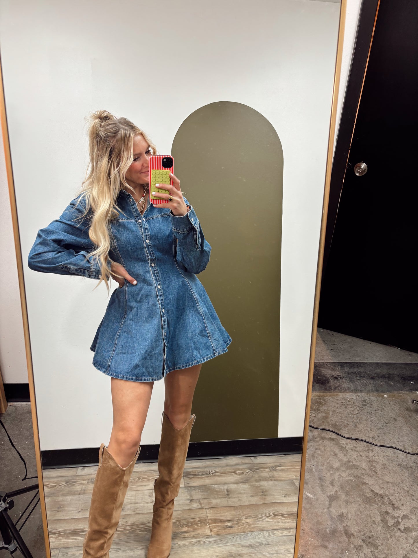 Angelina Button Dress