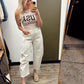 Pinstripe Barrel Pant