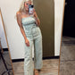 Melissa Strapless Jumpsuit (Green)