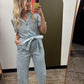 Light Stripe Denim Jumpsuit