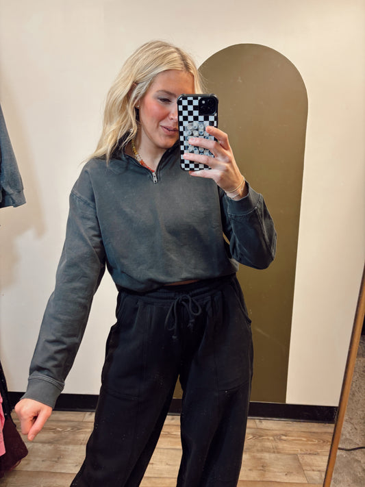 Long Weekend Zip Top (Black)