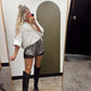 Shimmer Lace Trim Short (Gunmetal)