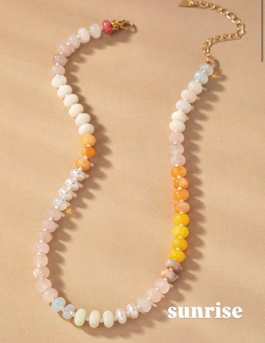 Rainbow Gem Necklace (Sunrise)