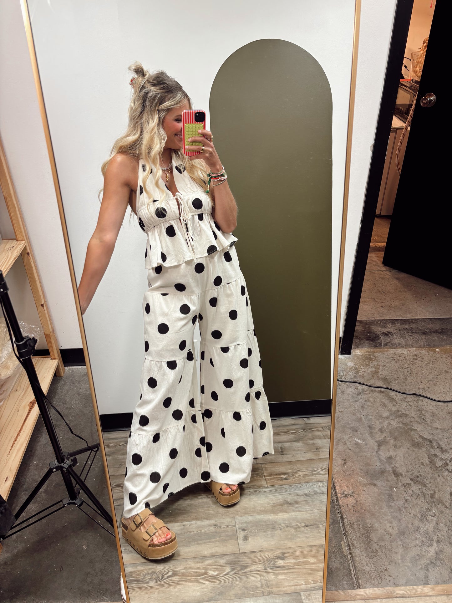 Vixen Halter Pant Dot Set