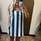 Sheila Stripe Dress (Navy)