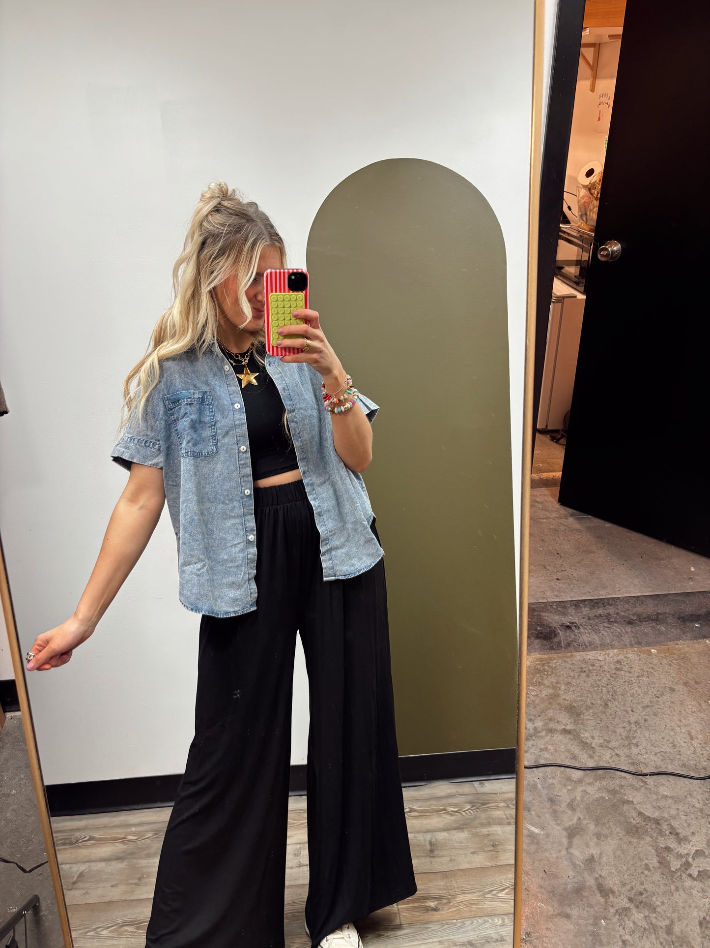 Your Way Denim Top