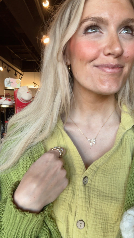 Simply Shine Bow Necklace