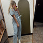 Light Stripe Denim Jumpsuit