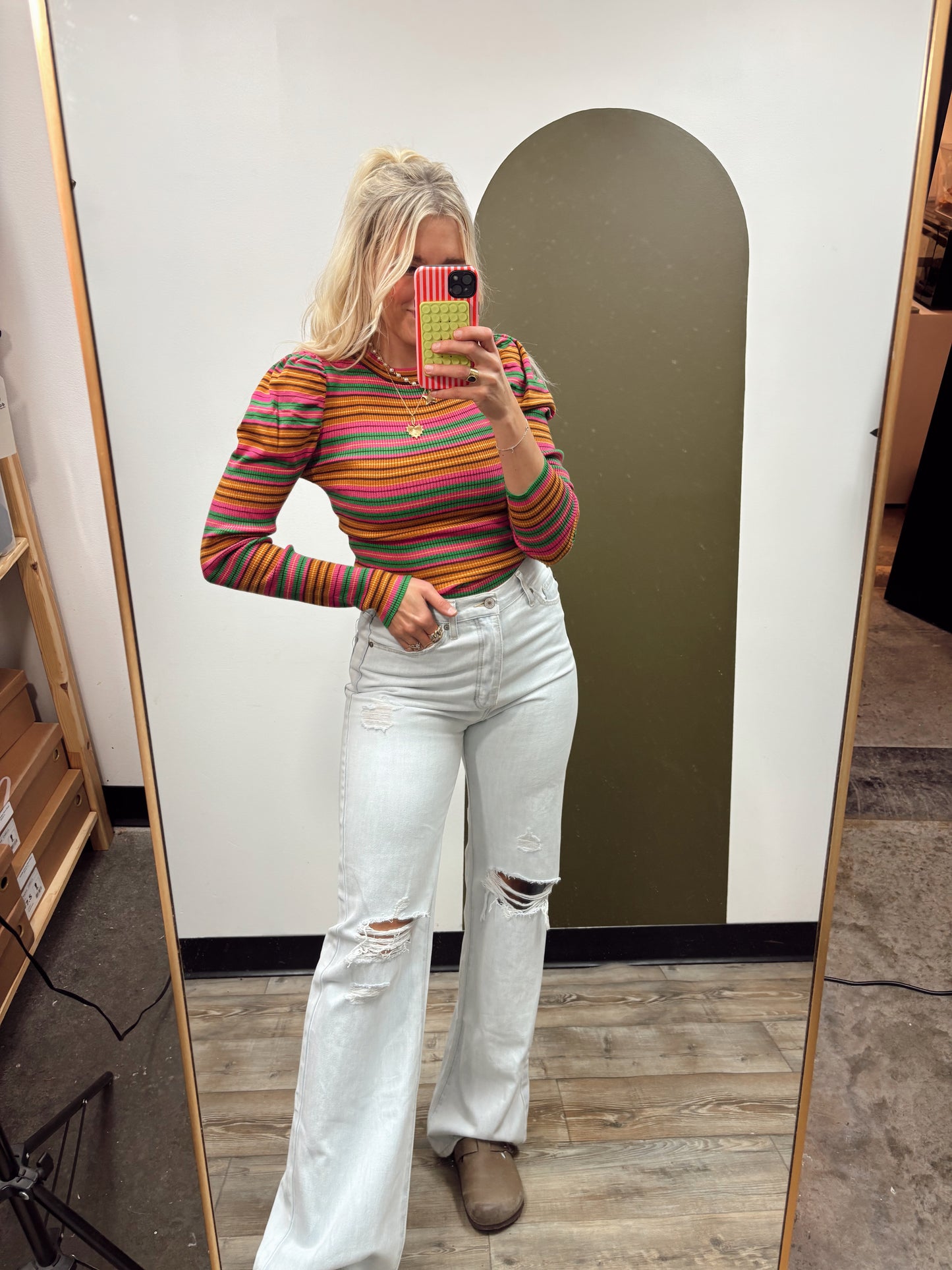 Skylar Stripe Sweater (Mustard)