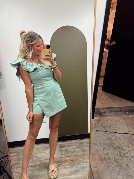 Spearmint Stripe Romper