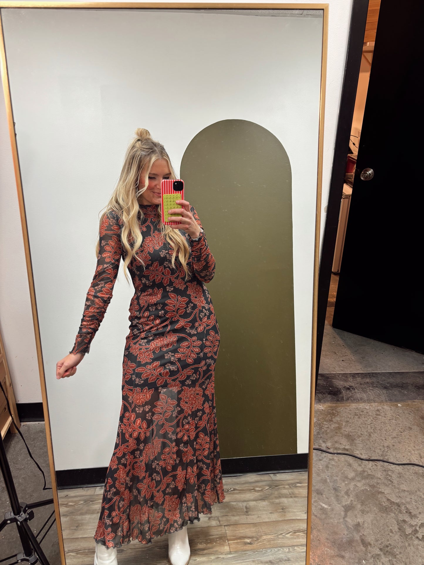 Chanda Mesh Maxi Dress