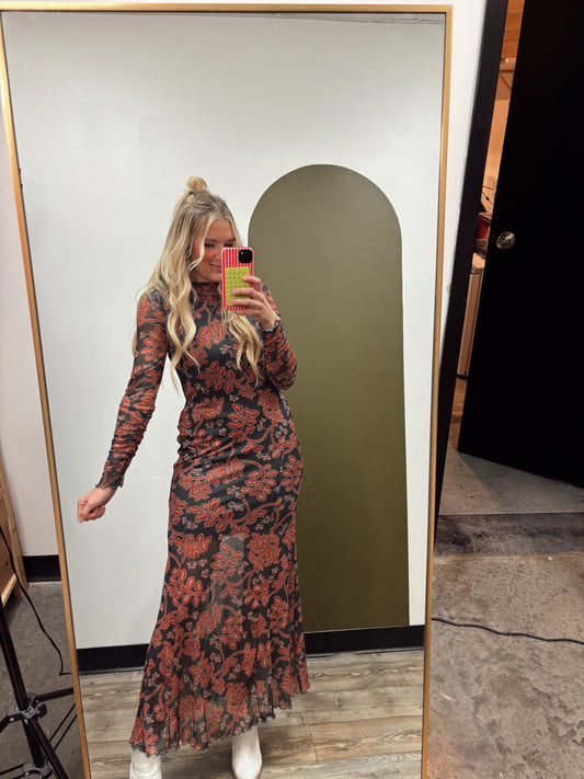 Chanda Mesh Maxi Dress