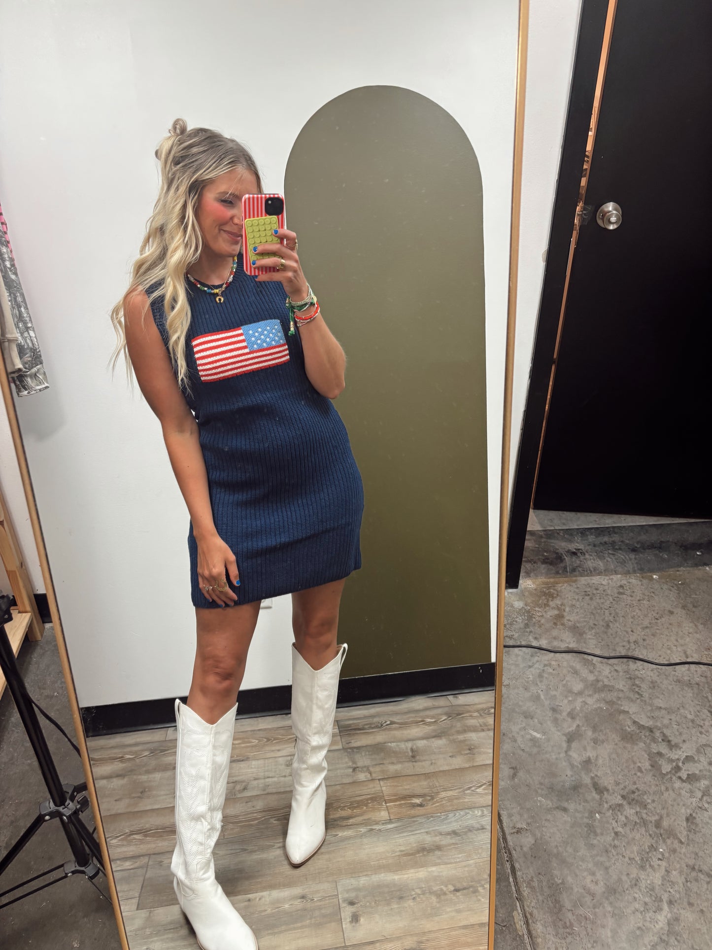 American Flag Knit Dress