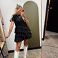 Octavia Ruffle Frill Dress (Black)