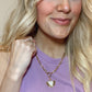 Fire Heart White Nklace