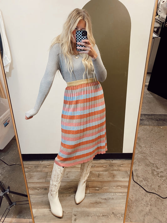 Taryn Stripe Skirt