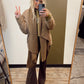Crinkle Soft Muffler Scarf (Coffee)