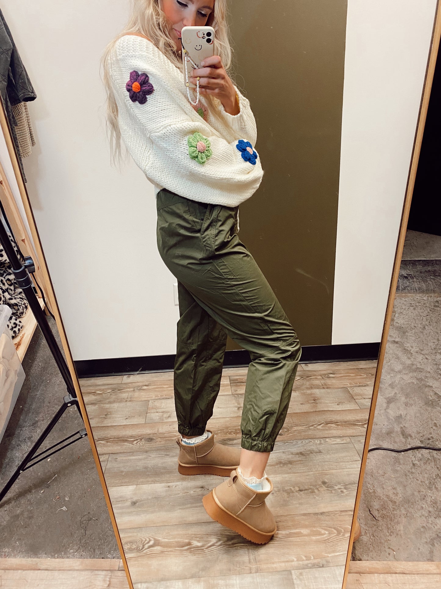 Fly Girl Cargo Jogger (Green)