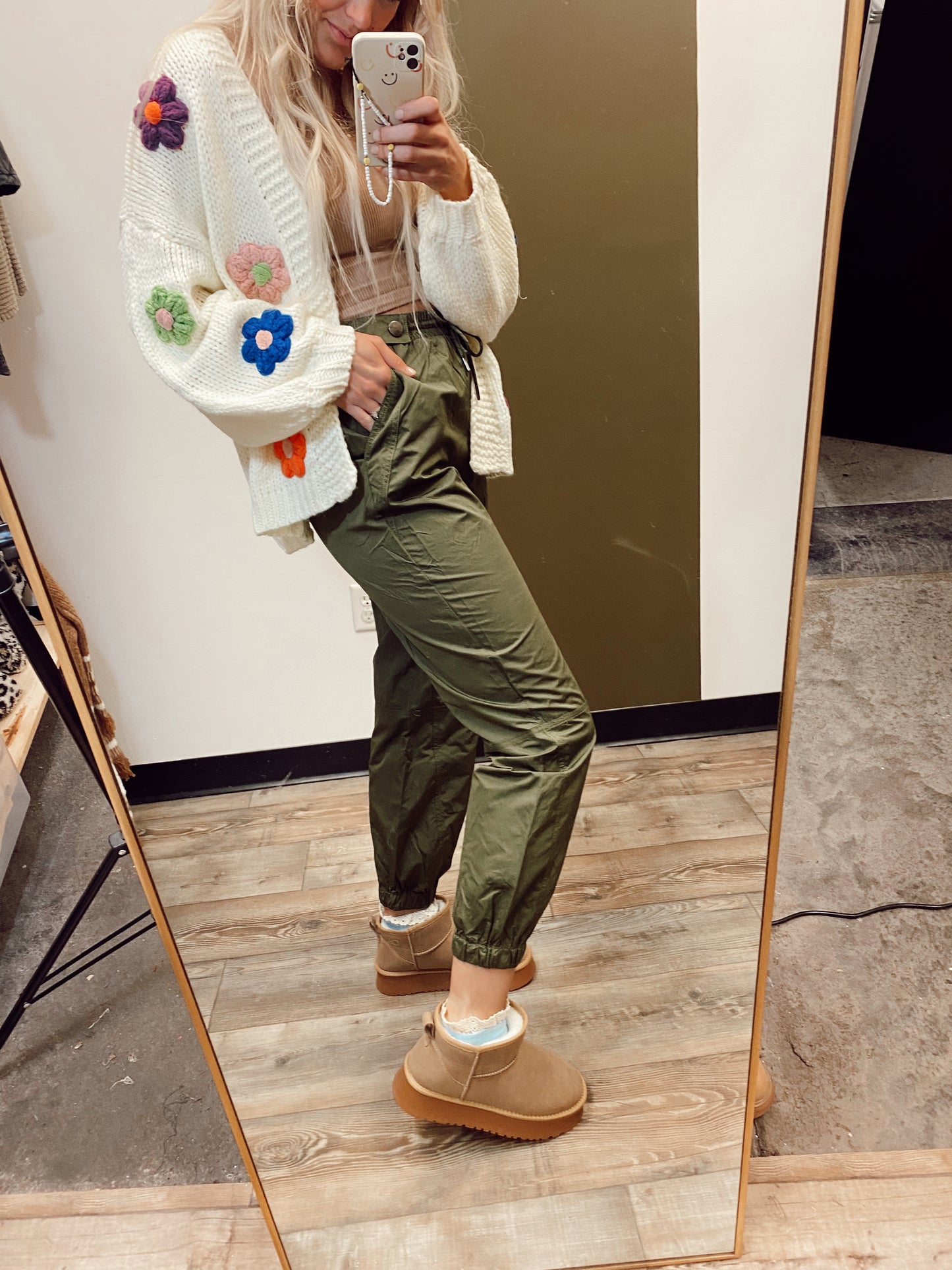 Fly Girl Cargo Jogger (Green)