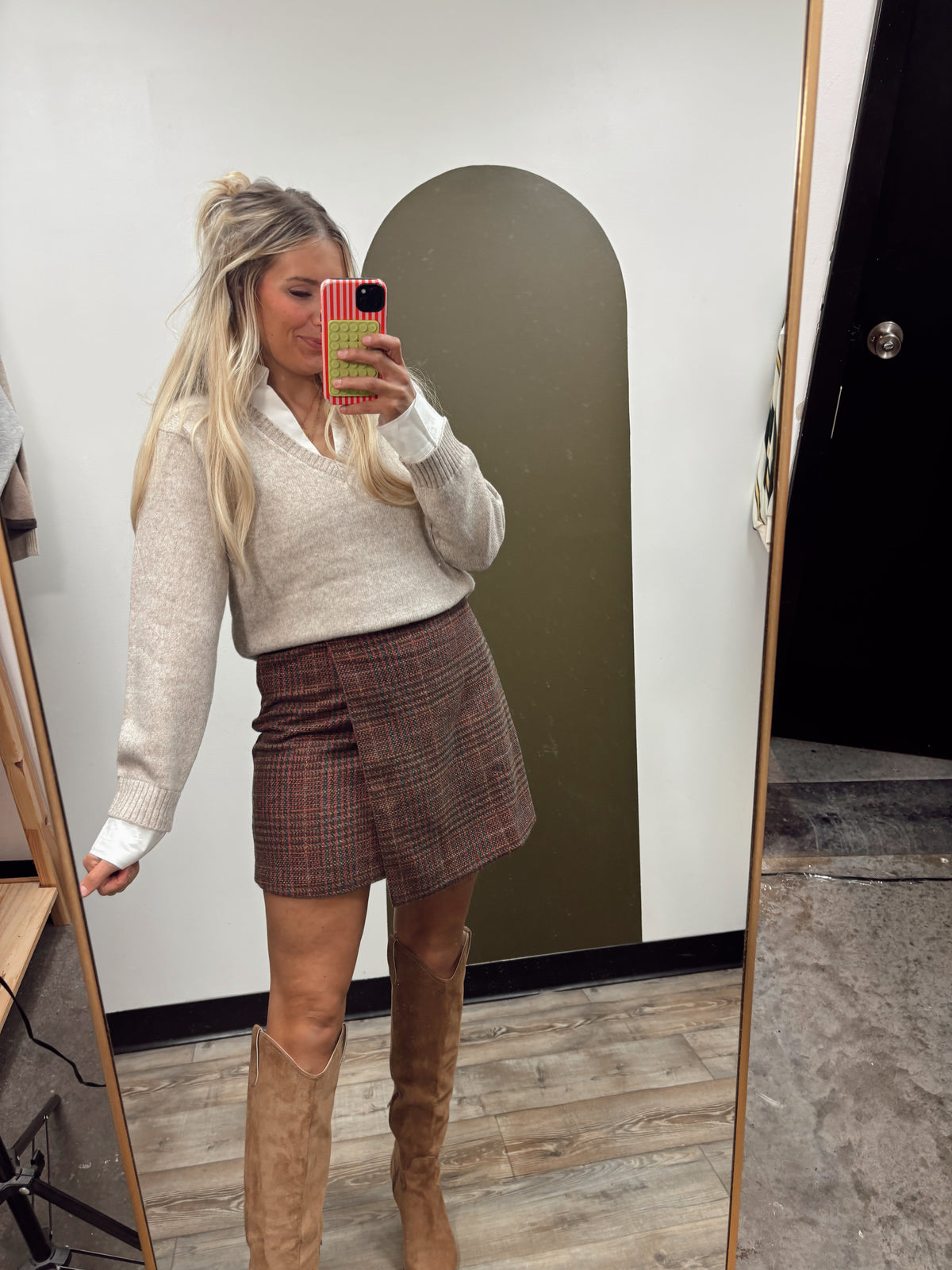 Collar Layered Sweater Top