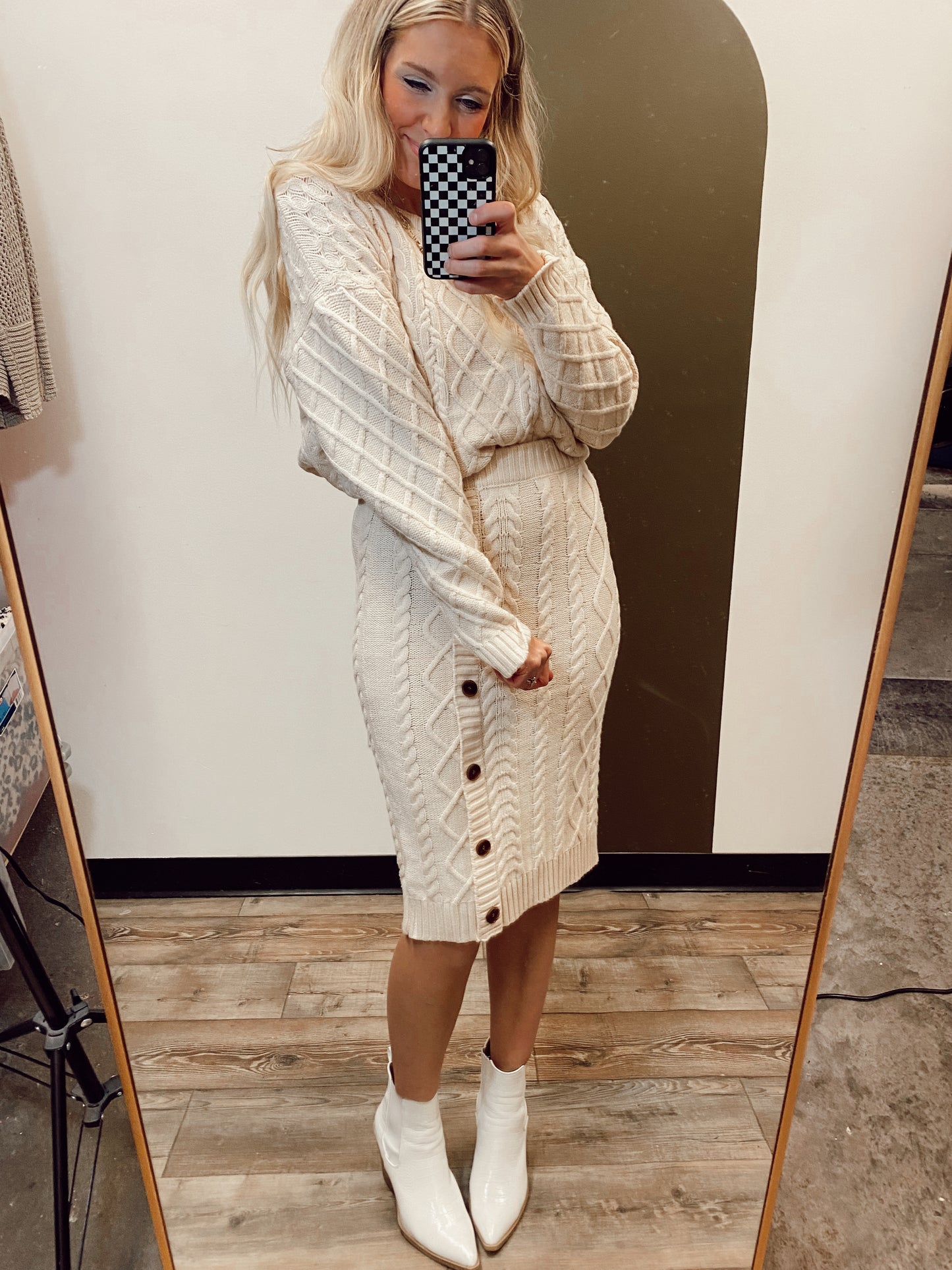Cabin Chic Sweater Skirt-S  M  L  XL