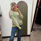 Mia Contrast Sweater (Mustard/Blue)