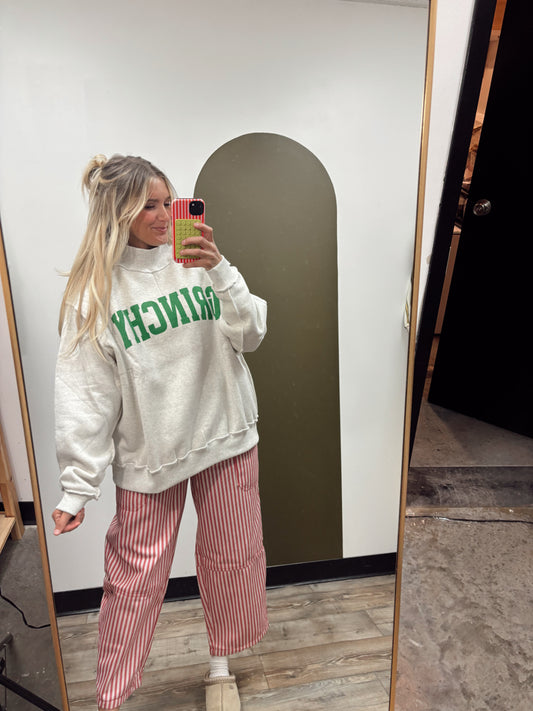 Grinchy/Merry Mock Neck Sweatshirt