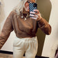 Cropped Fleece Sweatshirt (Cocoa)