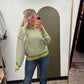 Mia Contrast Sweater (Mustard/Blue)