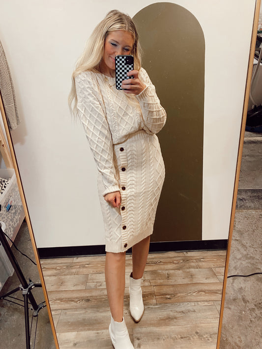 Cabin Chic Sweater Skirt-S  M  L  XL