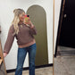 Mia Contrast Sweater (Mauve/Pink)