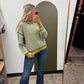 Mia Contrast Sweater (Mustard/Blue)